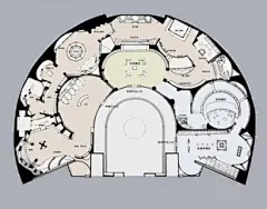 亚洲、非洲厅平面图