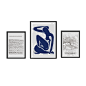马蒂斯艺术现代简约客厅沙发背景墙画抽象三联画洋子的诗地图壁画-淘宝网