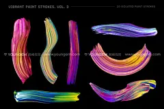高清创意炫彩艺术绘画颜料笔刷海报主视觉平面设计ps素材源文件下载_颜格视觉