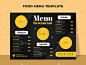 Food menu template for fast food restaurant or caf