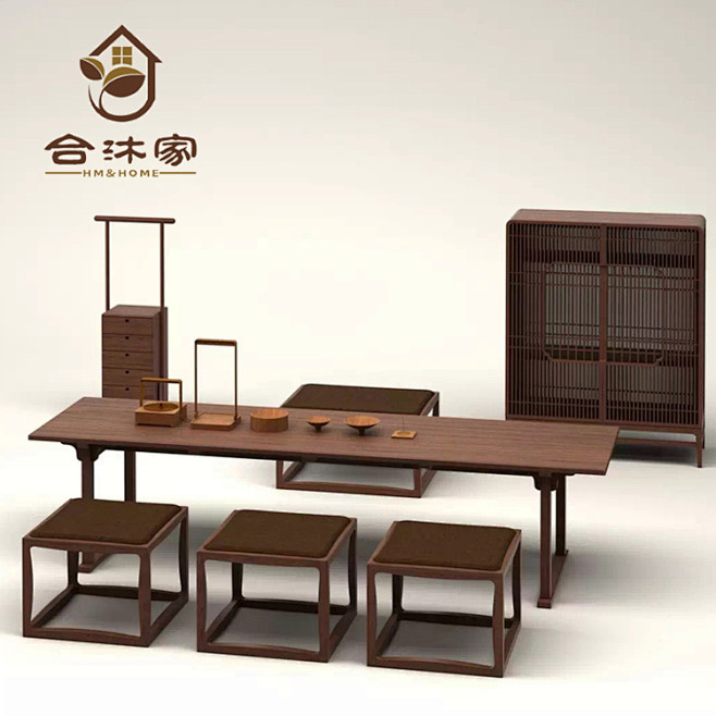 双11现货老榆木免漆家具茶桌新中式简约禅...