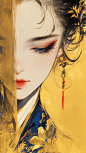 芥末黄与深蓝 || 色
