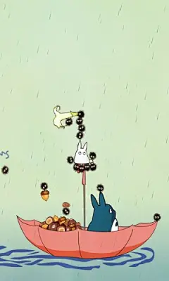 可爱龙猫卡通手机壁纸 480x800