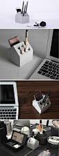Phone Holder& Pen Pencil Holder Concrete  Desktop Organizer
