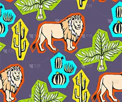 矢量背景手绘外来野猫。手绘墨水插图。现代装饰装饰背景。