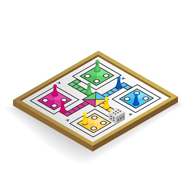 Ludo board game in d...