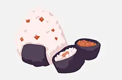 日本料理饭团寿司图片大小3096x2048px 图片尺寸403.79 KB 来自PNG搜索网 pngss.com 免费免扣png素材下载！饭卷#饭团#料理#美食#日本料理#日本寿司#寿司插画#装饰图案#