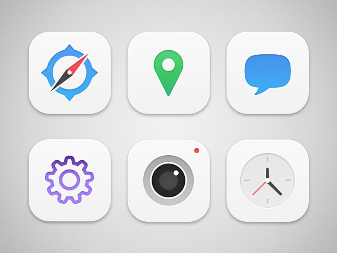 flat iOS Icons