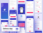 成套快递物流app ui .fig素材下载 - 豆皮儿