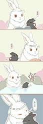 魔道祖师同人手绘忘羡兔子日常