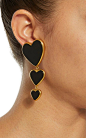 Triple Heart Earring by Edie Parker