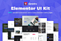 Elementor UI工具包，模板，模块UI设计作品网页设计详情页/列表页首页素材资源模板下载