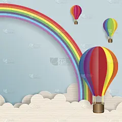 热气球,彩虹,结婚戒指,折纸工艺,生日卡,不明飞行物,天空,贺卡,艺术,形状