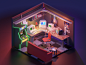 80's Hacker Room retro design retrowave synthwave 80s style lowpolyart diorama low poly model isometric lowpoly render design blender illustration 3d