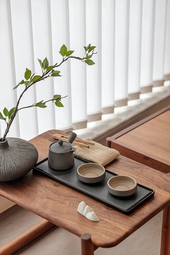 将时间沉淀的禅意生活，巧妙融入现代素雅感的家-设计案例-建E室内设计网-花瓣网