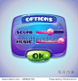 Blue cartoon options panel, settings item for web or game UI design 正版图片在线交易平台 - 海洛创意（HelloRF） - 站酷旗下品牌 - Shutterstock中国独家合作伙伴