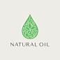 Beautiful herbal droplet  for skin care logos
