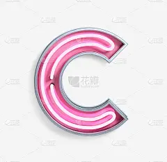 明亮,霓虹灯,字体,英文字母c,字母,边框,水平画幅,装管,无人,绘画插图