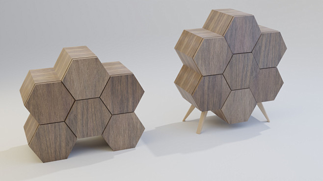 Honeycomb cabinet