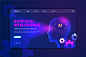 Artificial intelligence landing page template