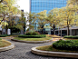 Constitution Plaza, Hartford, CT | Identified as an exemplary urban renewal project when it was completed in 1964, the 3.8-acre Constitution Plaza roof garden in downtown Hartford, CT was designed by Stuart Dawson, Don Olson, Masao Kinoshita, and Dick Rog