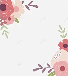 手绘花贺卡边框 元素 免抠png 设计图片 免费下载 页面网页 平面电商 创意素材