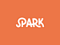 SPARK monoline wordmark branding orange logotype typography logo.png