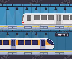 高铁火车插画 【酷图网】高铁,列车,火车,动车,城市快车,地铁,卡通火车,卡通高铁,