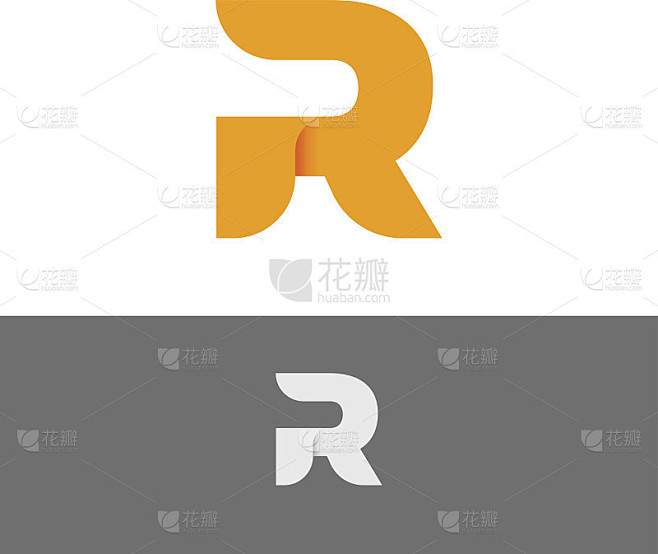 R字母抽象字母矢量图标插图