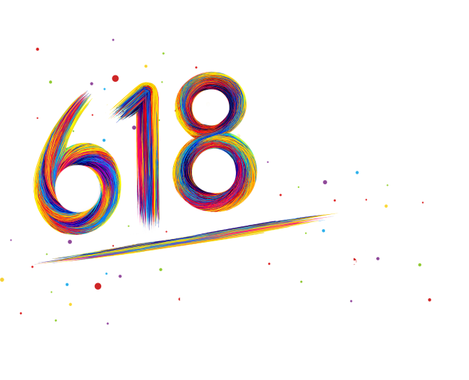 京东618 狂欢节 字体设计 PNG素材...