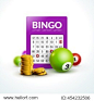 Bingo lottery balls numbers background. Lottery game balls ticket. Lotto winner.