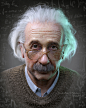 Portrait of Albert Einstein by Alexander Beim, made in Maya and rendered in Arnold