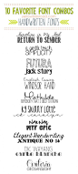 Favorite Font Combos: Handwritten Fonts - Yellow Bliss Road: 