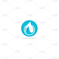 round droplet water bio logo