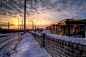Railroad | winter, Russia, sun, hdr