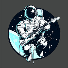 太空人弹吉他