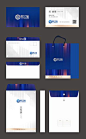 【南门网】 VIS 物料 房地产 公寓 蓝色 名片 信封 手提袋 文件袋 536701