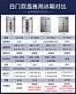 澳柯玛四门冰箱商用厨房冰柜大容量立式冷藏酒饭店4开门双温冷冻-tmall.com天猫