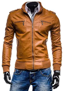 Mens Faux-Leather Jacket