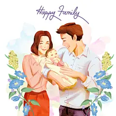 温馨家庭插画