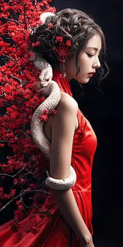 让AI画给我看：蛇年 海报壁纸设计感 祝你 蛇年财源广进 好运连连 #大吉大利# #新年快乐#