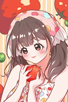 森系女孩（修黄色 带口红）