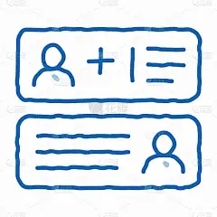 通信涂鸦图标手绘插图