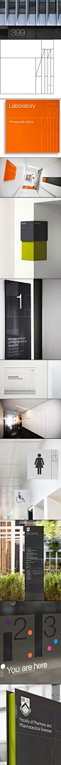 Excelente trabajo de señaletica -Monash Pharma Signage Program – by Hofstede Design