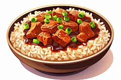 广式煲仔饭美食插画