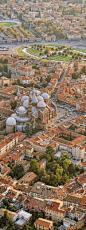 Aerial view of beautiful. Padua, ITALY