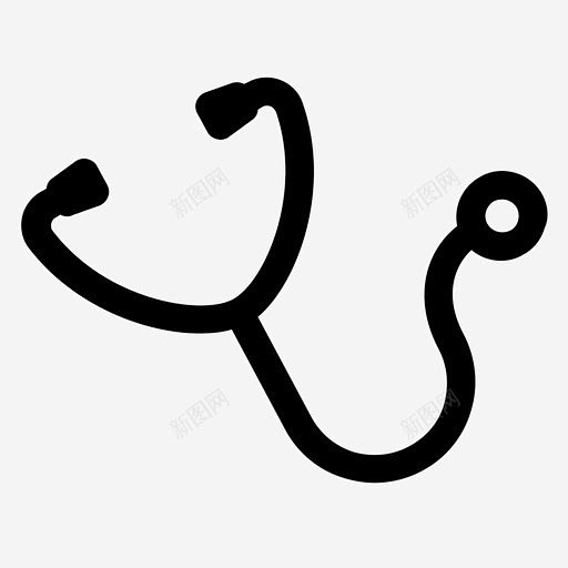 听诊器医生工具图标 标识 标志 UI图标...