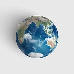地球蓝色创意地球全貌气候模型素材