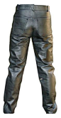 Features: Solid cowhide leather, not patchwork Leather thickness: 1.3-1.4mm (3.5 oz weight) Heavy duty zipper Reinforced stitching for durability Fully lined with polyester lining Five outside pockets So why are these pants better than others?? If you loo