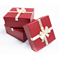 怡美圣诞 方形礼盒 圣诞节装饰品礼包礼物盒礼品 一套三个 正方大红色礼盒 26*26*12CM【图片 价格 品牌 报价】-京东